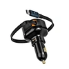 New 60W USB-C PD Car Charger Built-in TYPE-C Retractable Cable Fast Charging Adapter for Phones Car Charger